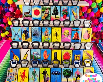 Mexikanischer Magnetischer Flaschenöffner Loteria / Destapador de Botellas Mexicana / Handarbeit In Mexiko / Mexicano Artesanias