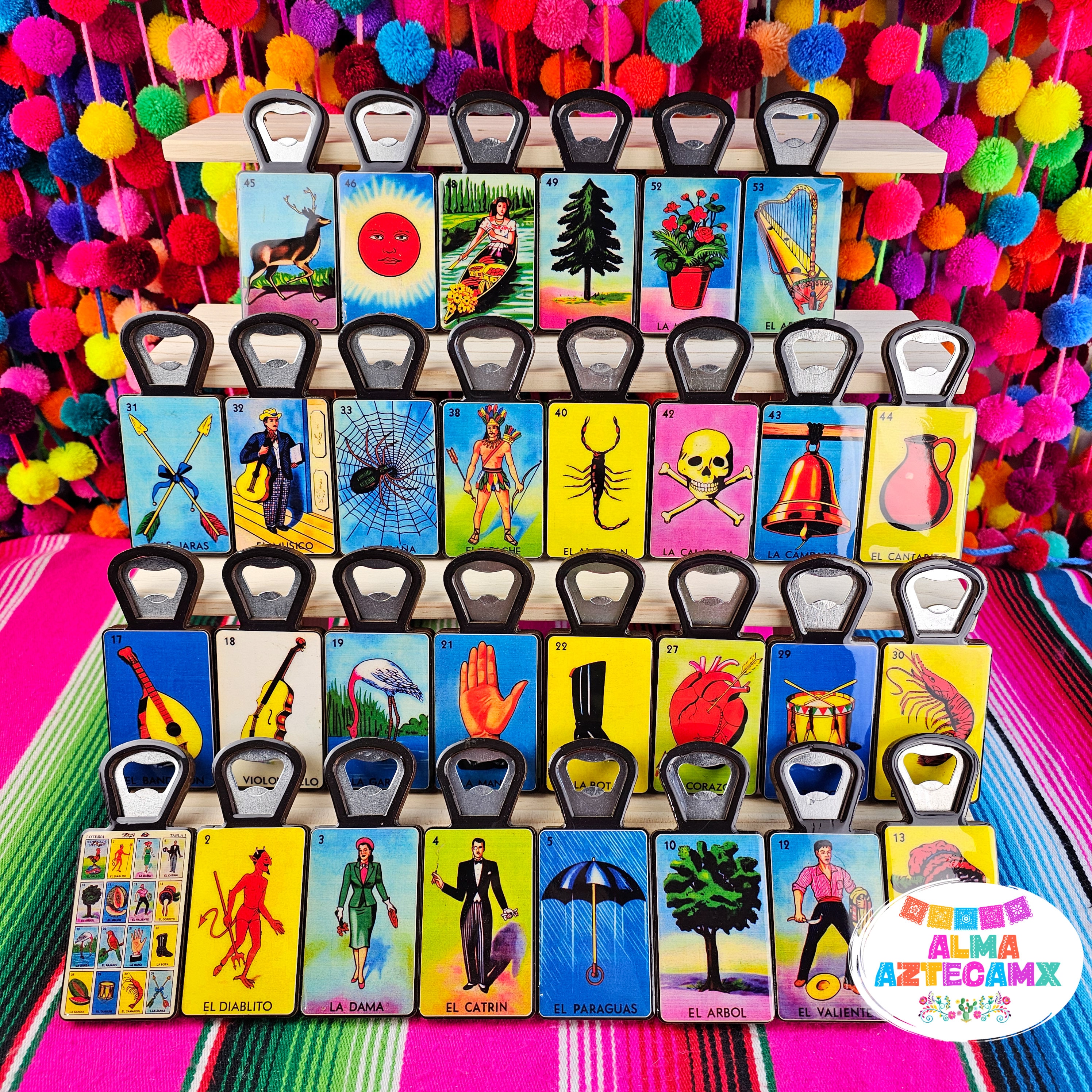Mexican Loteria Magnetic Bottle Opener / Destapador De Botellas