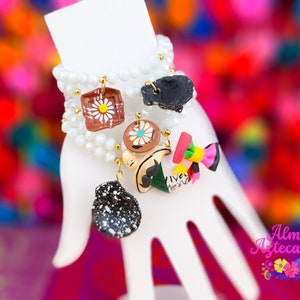 Mexican Bracelet Set Ceramic Trastes Handmade in Mexico Viva Mexico Jewelry
