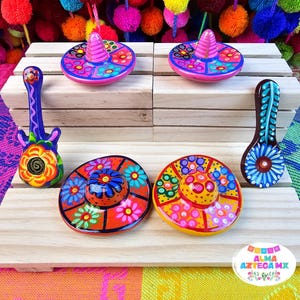 Bunte Keramik Kühlschrankmagnete / Imanes Mexicanos / Imanes de Barro