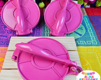 Hot Pink Tortilla-Presse: Mexikanische Küchen Deko (6 inch)