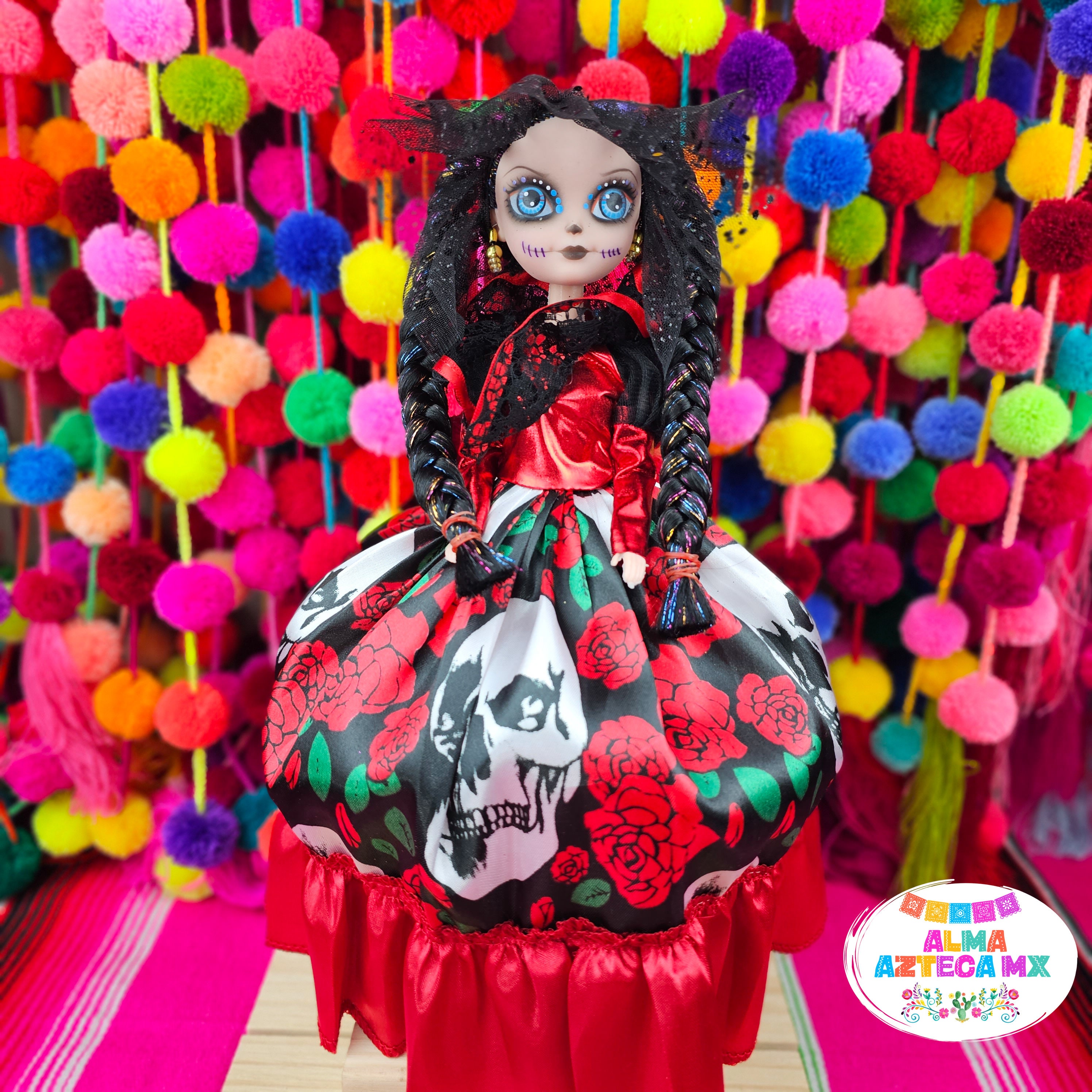 Buy Mexican Doll Dia De Los Muertos Mexican Dress Muneca Mexicana Day of the Dead Online in India Etsy