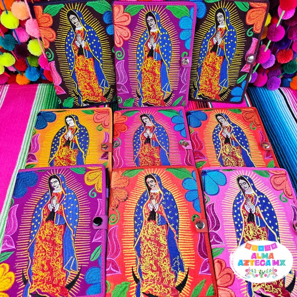 Embroidered Notebook Virgen de Guadalupe Floral / Libretas Bordadas