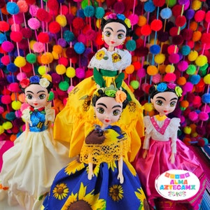 Loteria Mexican Doll Classic Regional Mexican Dress / Muñeca Mexicana / Frida
