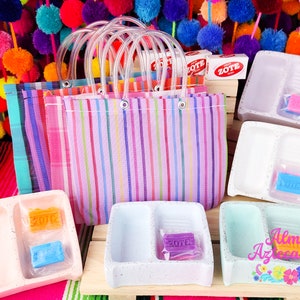 Mini Lavaderito Mexicano - 5-delige set - Mini Zote - make-upborstelreiniger - Artesanias Mexicanas gespikkelde glanzende jas