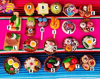Aimant de réfrigérateur mexicain ONE Mini Food / Imanes Mexicanos / Mini food mignon / Images de Barro