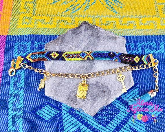 Handmade Mexican Woven Charm Bracelet