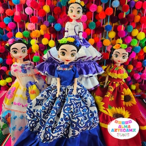 Loteria Mexican Doll Classic Regional Mexican Dress / Muñeca Mexicana / Frida
