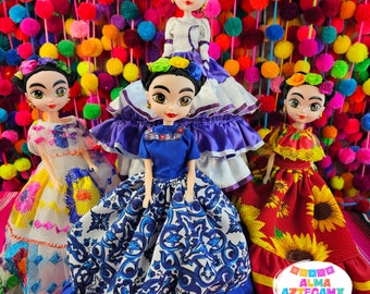 Loteria Mexican Doll Abito messicano regionale classico / Muñeca Mexicana / Frida