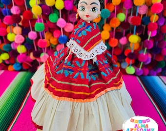 Poupée mexicaine Loteria - Robe mexicaine régionale classique / Muñeca Mexicana / Frida