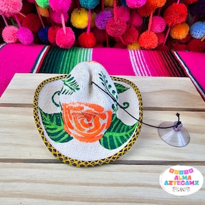 Mini Handbemalter Sombrero /Sombrero Mexicano Colgante