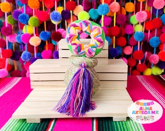 Donut Bestickter Schmuckkorb / Canasta Mexicana / Handmade