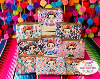 Mexican Frida Coin Bag Wallet / Mexican Artesanias / Monedero Mexicano / Credit Card Holder Style E