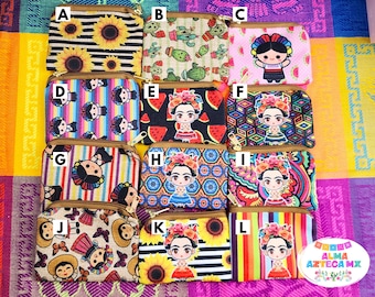 Mexikanische Frida Coin Bag Geldbörse / Mexikanische Artesanias / Monedero Mexicano / Kreditkartenetui Stil A