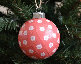 Adorno floral de bulbo de Navidad