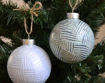 Patrón abstracto de remolino Adorno de bulbo de Navidad