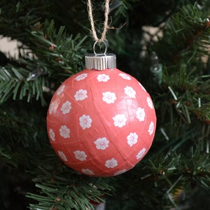Floral Christmas Bulb Ornament