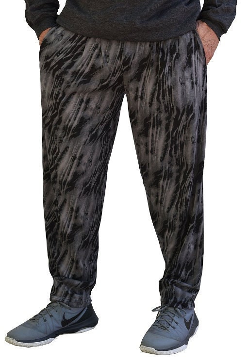 Classic Phantom Design Relaxed Fit Soft Baggy Pants for Men and