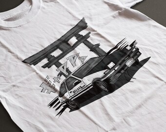 Initial D Anime Manga Takumi Fujiwara Logo Cotton Printed Gray T-shirt Top  Tee