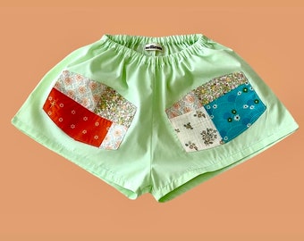 Custom Toddler loose fit pants, choose your fabirc and size , made in NYC, knee patch, organic cotton