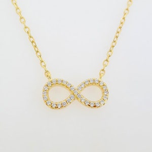 Infinity Necklace | Infinity Collar Necklace | Eternity Necklace | Infinity Choker | Forever Necklace, Gold, Silver, Rose Gold, Gift For Her