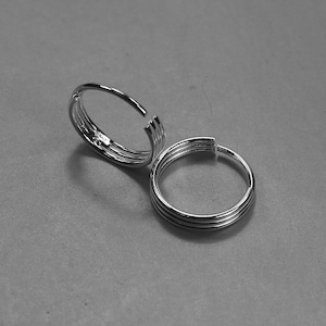 Triple Row Open Hoop Nose Ring- 925 Sterling Silver Nose Ring- Nostril Piercing Hoop- 20G Nose Ring