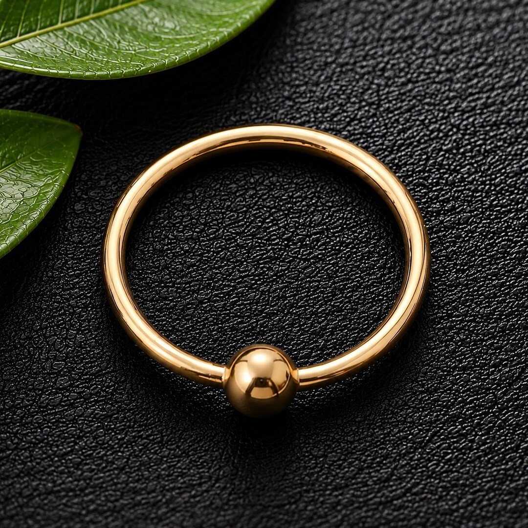 9K Gold Nose Ring: 22 Gauge Thin Hoop (8MM) - Etsy