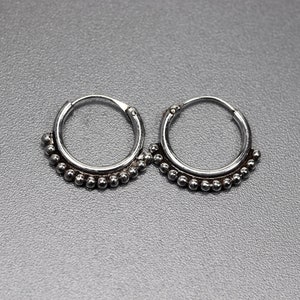 Bali Style Oxidised 925 Sterling Silver Earrings