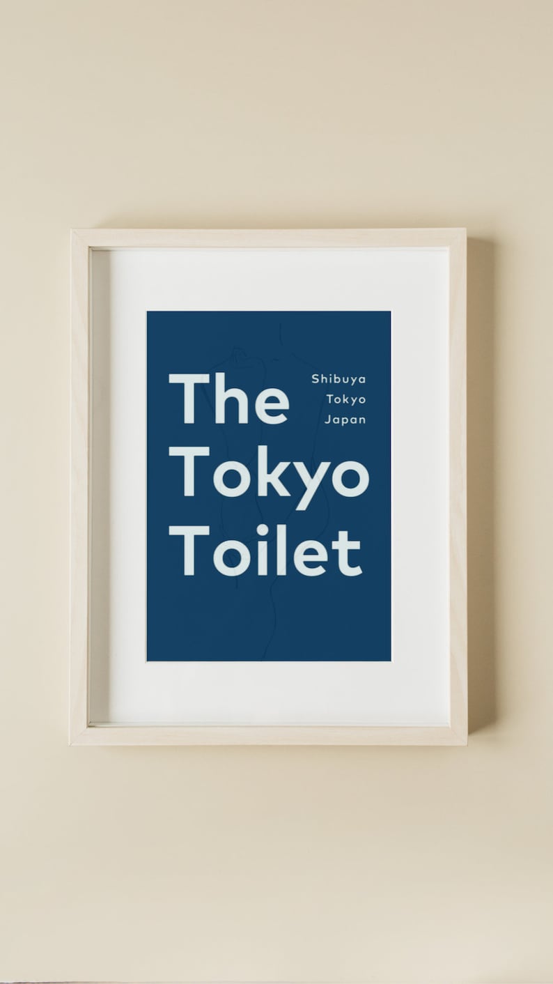 le stampe della toilette di Tokyo, poster della toilette di Tokyo, stampa del film sulla toilette di Tokyo, stampe a tema cinematografico, merchandising cinematografico, poster del film, design giapponese immagine 6