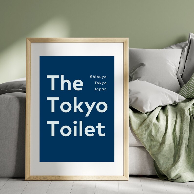 le stampe della toilette di Tokyo, poster della toilette di Tokyo, stampa del film sulla toilette di Tokyo, stampe a tema cinematografico, merchandising cinematografico, poster del film, design giapponese immagine 5