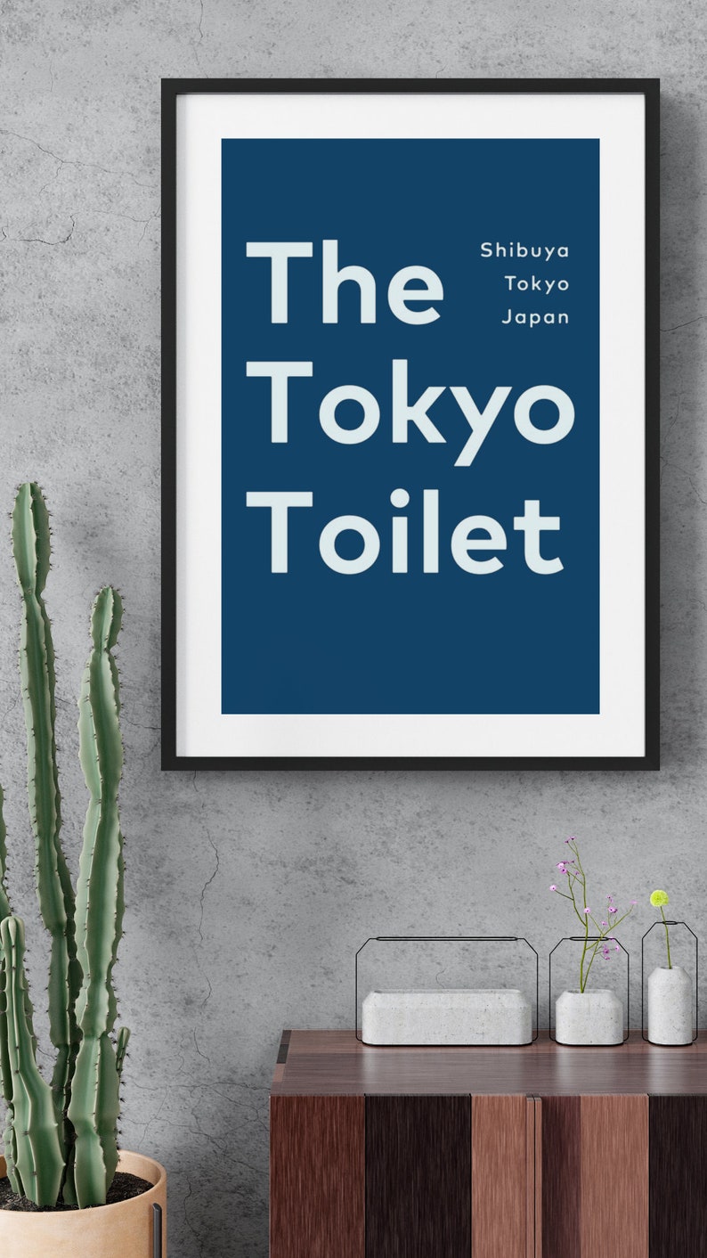 le stampe della toilette di Tokyo, poster della toilette di Tokyo, stampa del film sulla toilette di Tokyo, stampe a tema cinematografico, merchandising cinematografico, poster del film, design giapponese immagine 3