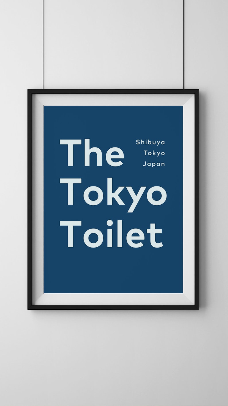 le stampe della toilette di Tokyo, poster della toilette di Tokyo, stampa del film sulla toilette di Tokyo, stampe a tema cinematografico, merchandising cinematografico, poster del film, design giapponese immagine 2