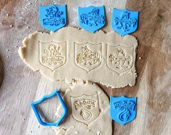 Cortador de galletas de Harry Potter de las 4 casas de Hogwarts