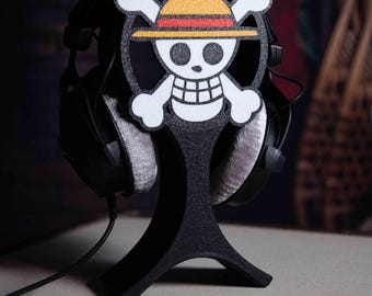 Soporte para auriculares ONE PIECE - Soporte de escritorio para auriculares de radio