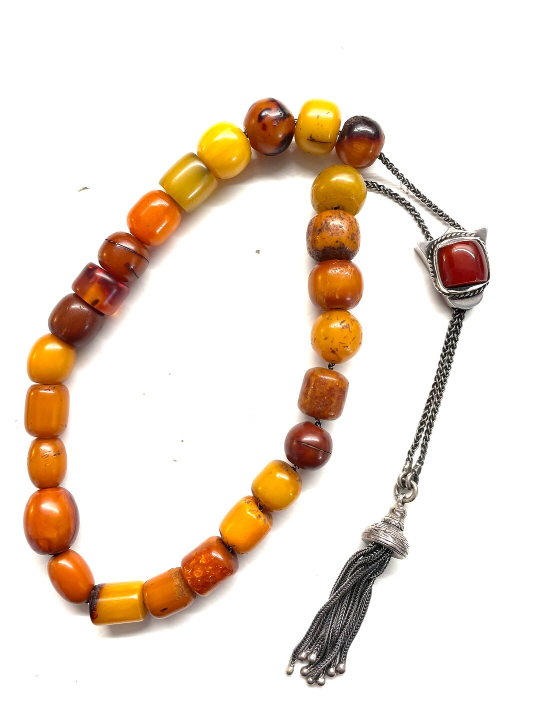 Mastic Worry Beads With 925 Silver Details Etsy