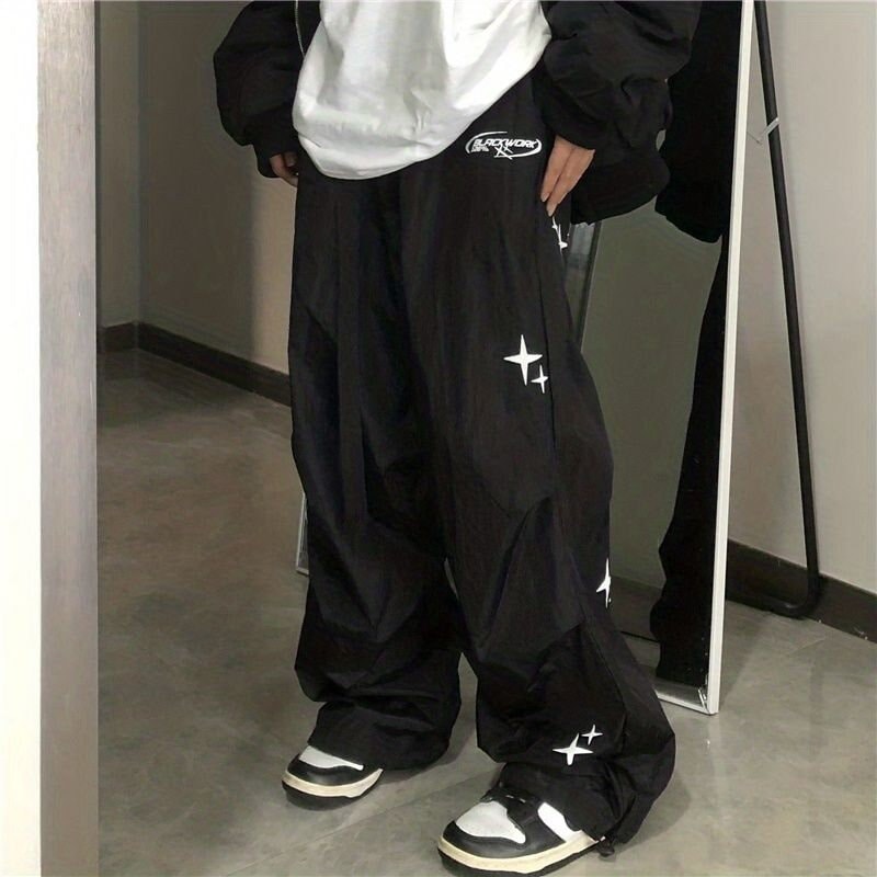 ROJADA Pantalones Cargo Mujer Estilo Coreano Pantalones de Pierna Ancha  Streetwear Hip Hop Pantalon Plisado (Color : Brown, Size : Medium) :  : Ropa, Zapatos y Accesorios