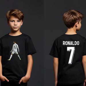 Youth Ronaldo Soccer T-shirt, Ronaldo Soccer Shirt, Kids Ronaldo Inspired Soccer T-Shirt, Football Merch Ronaldo Shirt, Ronaldo Fan Shirt
