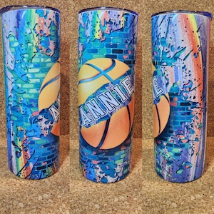 personalized basketball tumbler