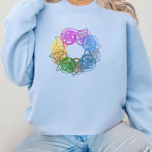 Circle of French Horns Crewneck Sweatshirt, french horn sweatshirt, musician sweatshirt, band teacher sweatshirts