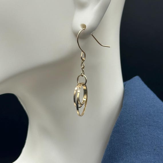 Gold Infinity Dangle Earrings - image 6