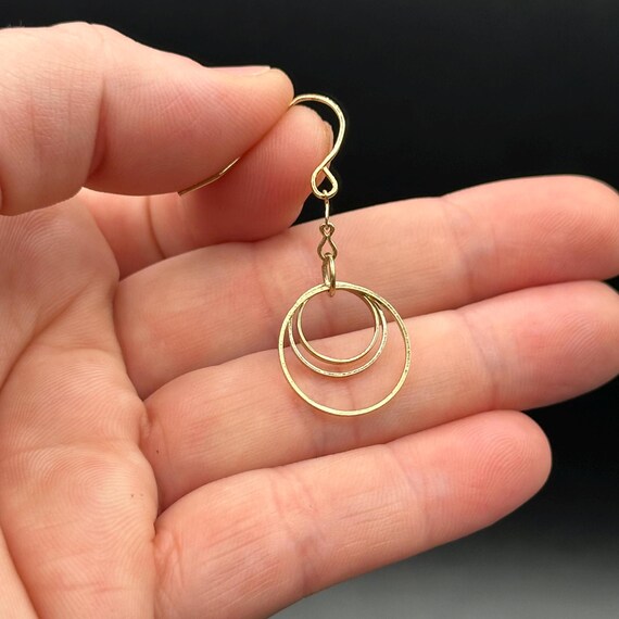 Gold Infinity Dangle Earrings - image 5
