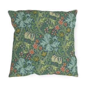 Golden Lily by William Morris - Outdoor Pillows