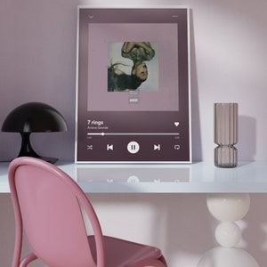 Arte de pared de canción personalizado, póster de música personalizado, impresión de canción favorita, idea de regalo para amantes de la música, arte de pared de música personalizado, idea de regalo de álbum de música