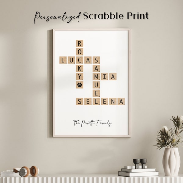 Family Name Crossword Tiles Etsy Family Name Crossword Tiles Etsy