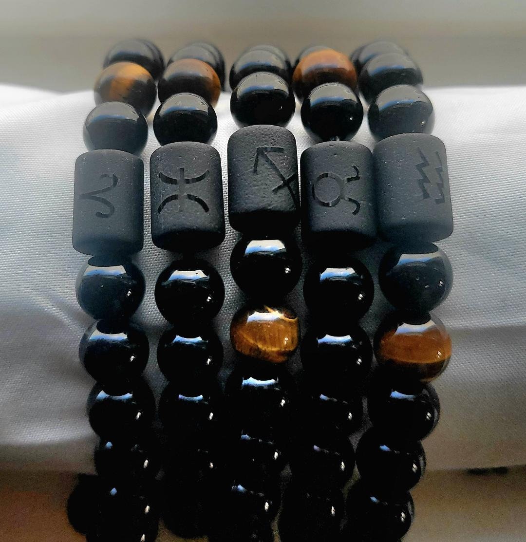 Zodiac Bracelets Astrology Bracelets Horoscope Gemstone Etsy