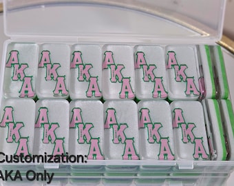 Alpha Kappa Alapha Sorority Themed Dominoes