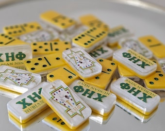 Chi Eta Phi Sorority Themed Dominoes
