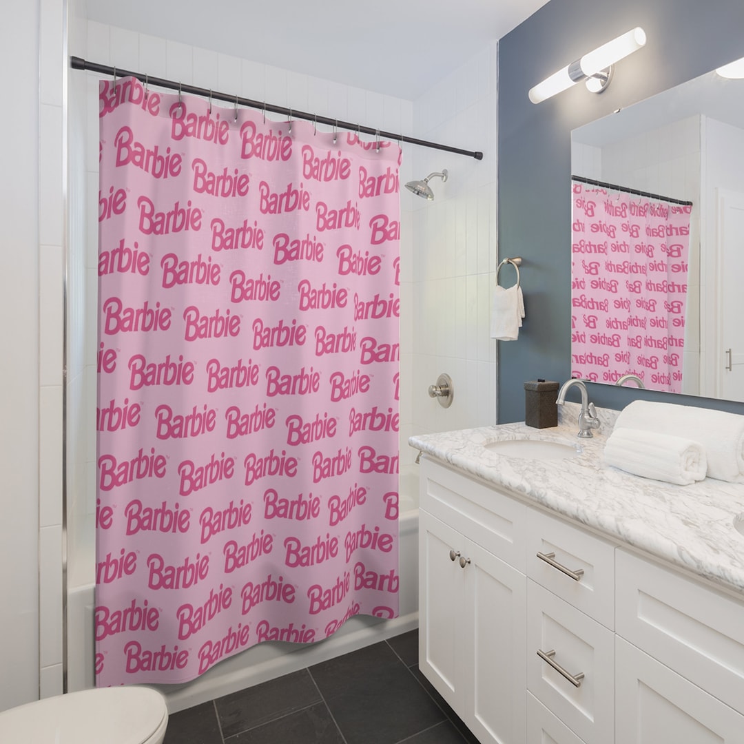 Shower Curtain Barbie Cute Shower Curtain Barbie Merch Etsy