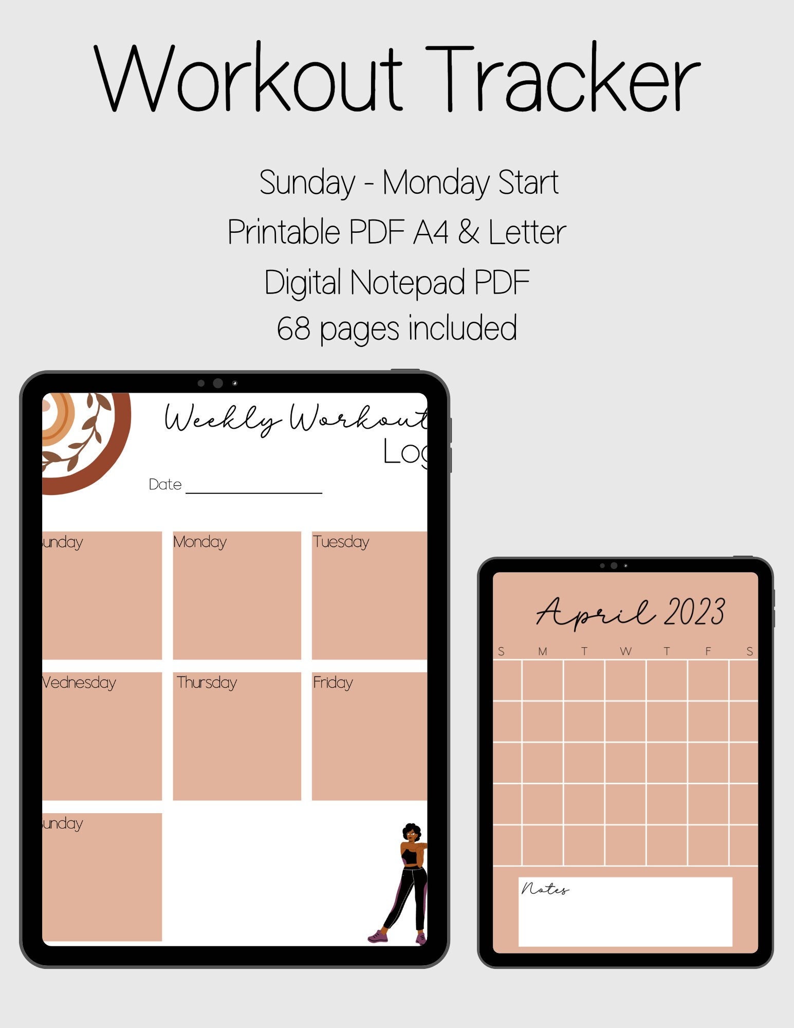 Workout Note Cards Comprehensive Workout Log, Effective Workout Journal, Simple Workout ...