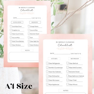 Cleaning Checklist, Time-Saving Cleaning Checklist for Busy Lives, Digital Cleaning Checklist